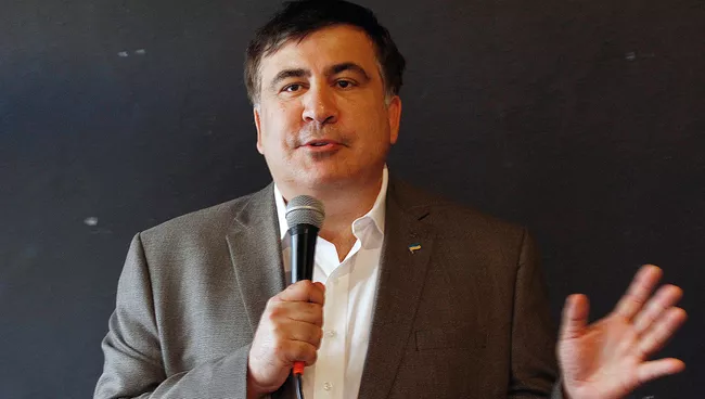 Михаил Саакашвили встречается с гражданами Украины в Варшаве. Архивное фото