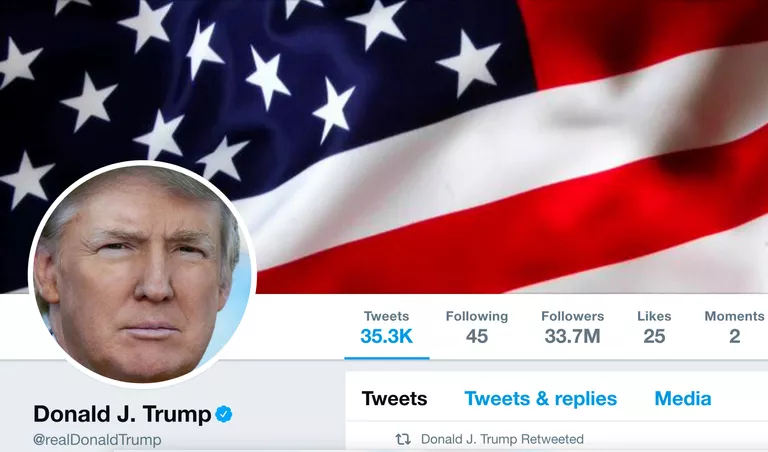 Аккаунт президента США Дональда Трампа в Твиттере Аккаунт президента США Дональда Трампа в Твиттере