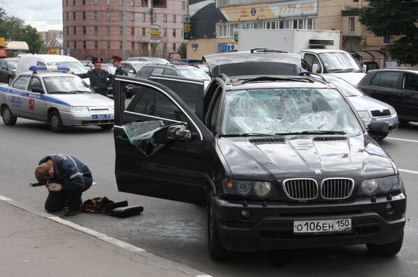 Автомобиль BMW, в котором предприниматель удерживал заложницу