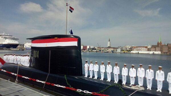 Торжественная церемония предачи Египту дизель-электрической подводной лодки проекта Type 209, построенной в Германии. 8 августа 2017