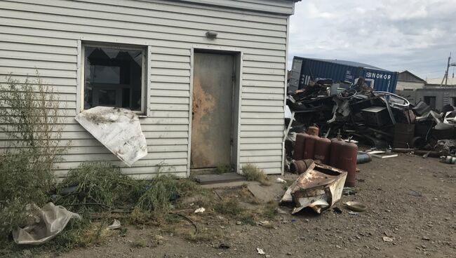 Последствия взрыва в пункте приёма металлов в Железнодорожном районе Читы