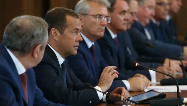 Премьер-министр РФ Дмитрий Медведев на встрече с партийным активом партии Единая Россия Приволжского федерального округа. 11 августа 2017