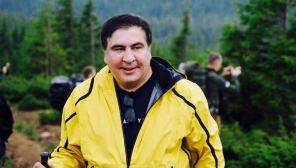 Михаил Саакашвили в горах. 16 июля 2017