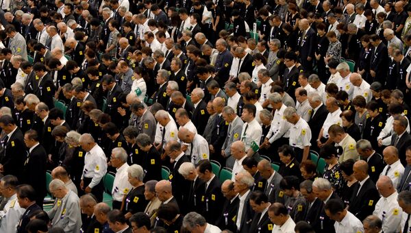 Траурная церемония памяти погибших во Второй мировой войне в Японии