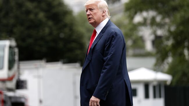 Президент США Дональд Трамп возле Белого дома в Вашингтоне