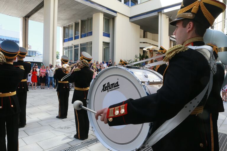 Выступление Центрального военного оркестра МО РФ в агентстве Россия сегодня