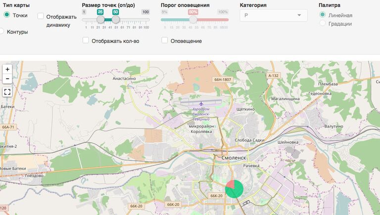 Фрагмент Карты антибиотикорезистентности