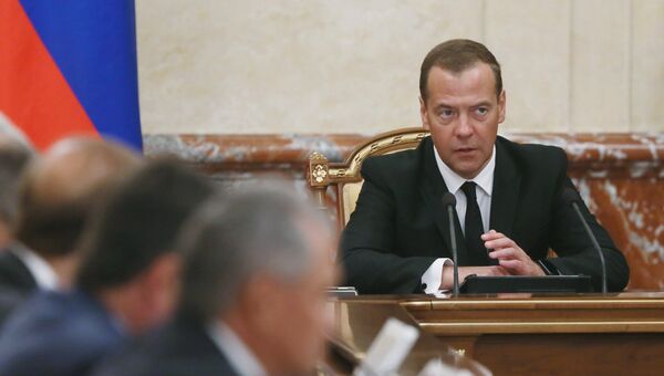Дмитрий Медведев проводит заседание правительства РФ. 17 августа 2017