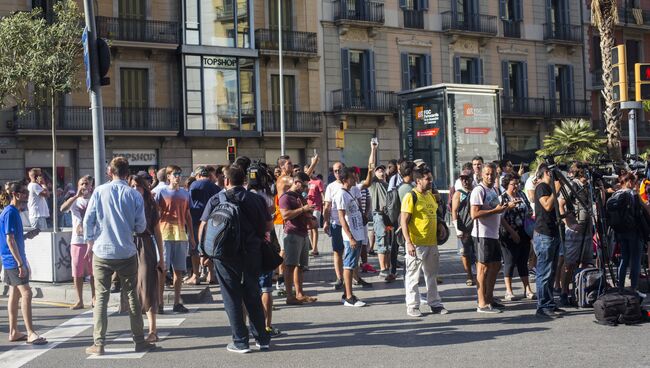 Ситуация на месте теракта в Барселоне