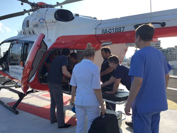Эвакуация пострадавшего в медучреждение Москвы Эвакуация пострадавшего в медучреждение Москвы