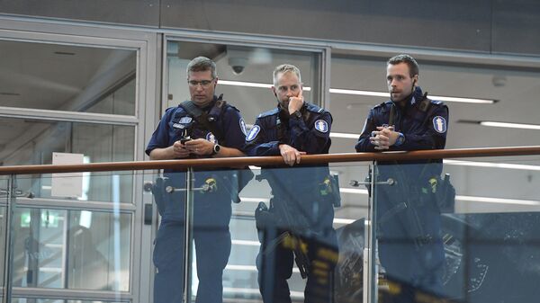 Финские полицейские в аэропорту Хельсинки. Архивное фото