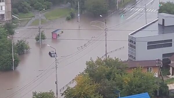 Наводнение в Красноярске. Скриншот с видео