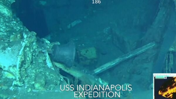 Найденные в Тихом океане обломки крейсера Индианаполис. Подводная съемка