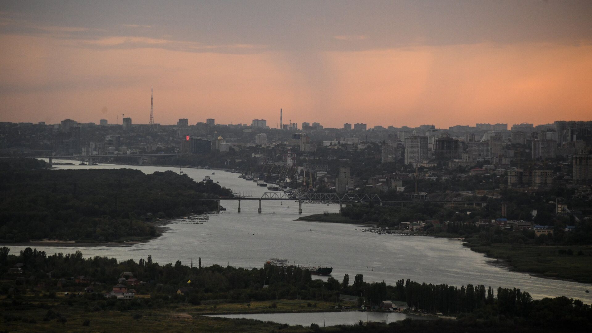 View from a helicopter on the Don River and the city of Rostov-on-Don - RIA Novosti, 1920, 13.12.2022