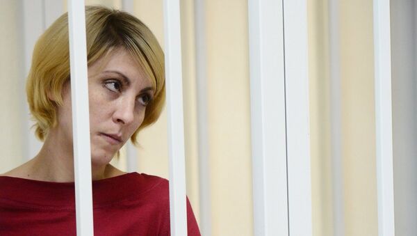 Ольга Алисова во время предварительных слушаний в Железнодорожном суде. 21 августа 2017