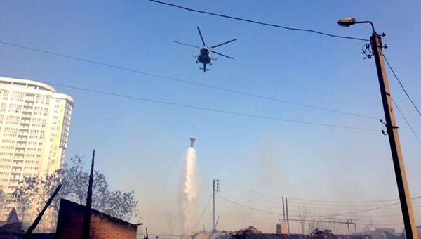 Сотрудники Росгвардии участвуют в тушении крупного пожара в Ростове-на-Дону