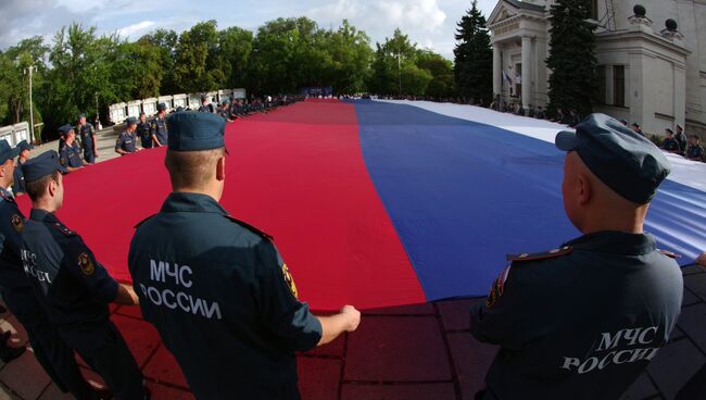 Празднование Дня Государственного флага РФ в Севастополе. 22 августа 2017