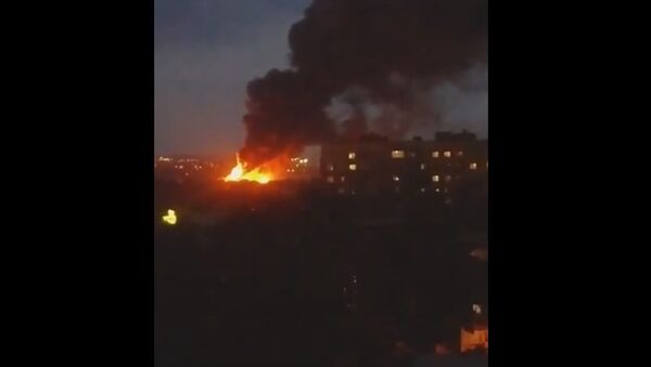 Пожар в Харькове. Скриншот видео