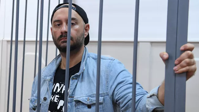 Режиссер Кирилл Серебренников на заседании Басманного суда в Москве. 23 августа 2017