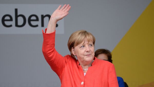 Канцлер Германии Ангела Меркель на встрече с избирателями в Мюнстере. 22 августа 2017. Архивное фото