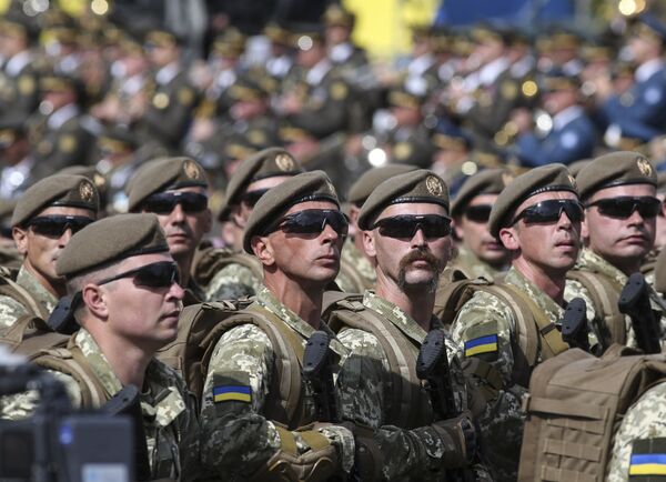 Украинские военнослужащие на параде в честь Дня независимости в Киеве. 24 августа 2017 Украинские военнослужащие на параде в честь Дня независимости в Киеве. 24 августа 2017