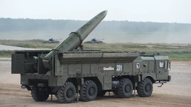 Ракетный комплекс Искандер во время показа образцов вооружения, военной и специальной техники в рамках международного военно-технического форума Армия-2017. Архивное фото