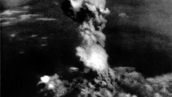 Взрыв атомной бомбы над Хиросимой 6 августа 1945 года