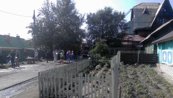 На месте пожара дома престарелых Жемчужина в Красноярске. 28 августа 2017