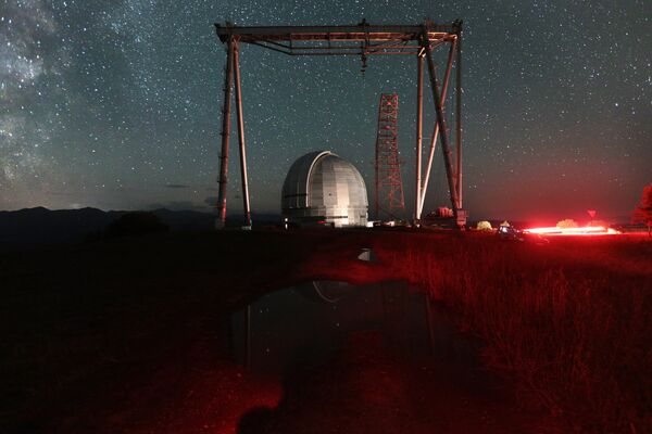 Большой телескоп азимутальный на территории Специальной астрофизической обсерватории РАН