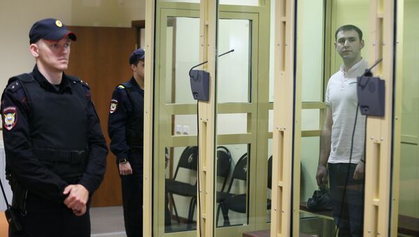Шота Элизбарашвили, обвиняемый в пособничестве Амирану Георгадзе, на заседании Московского областного суда. Архивное фото