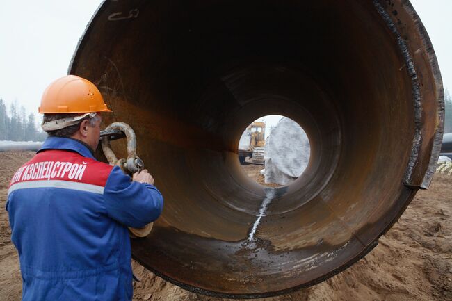 Строительство сухопутного участка Северо-Европейского газопровода. Архив