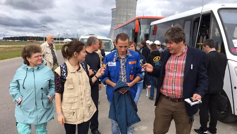 Пресс-тур на строящуюся БелАЭС неподалеку от города Островец Пресс-тур на строящуюся БелАЭС неподалеку от города Островец