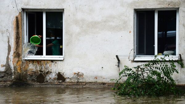 Подтопленный паводком дом в Приморье. Архивное фото