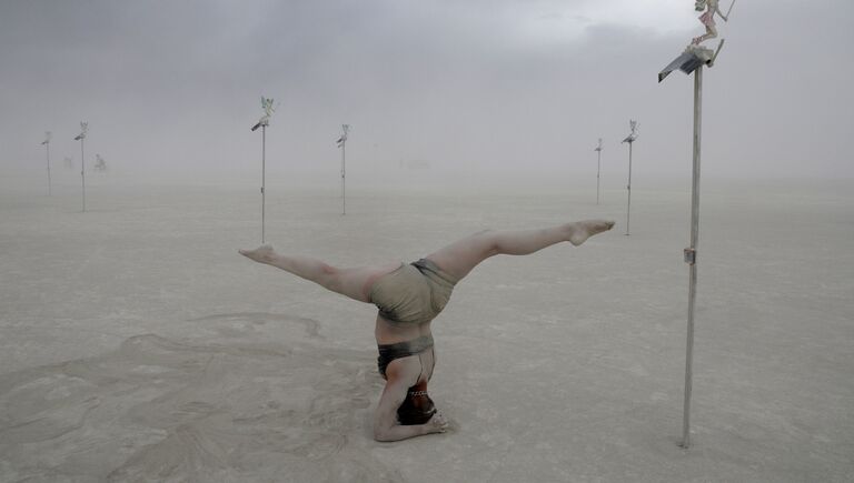 Участница фестиваля Burning Man в Неваде