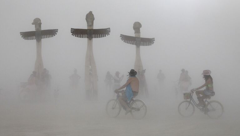 Участники фестиваля Burning Man в Неваде