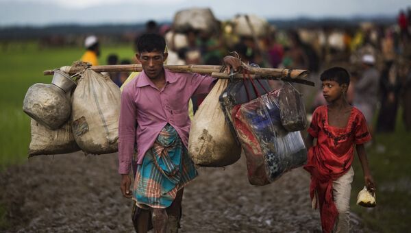 Члены этнических меньшинств в Мьянме, проживающие в Ричьяне, на границе с Бангладеш