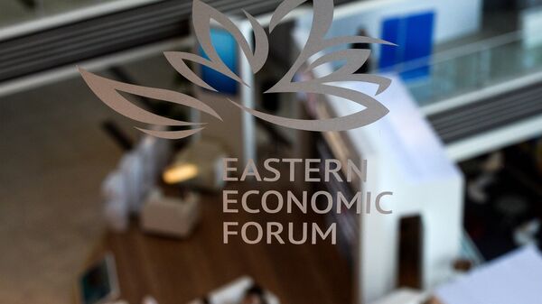 Выставочные стенды на площадке Восточного экономического форума во Владивостоке. Архивное фото