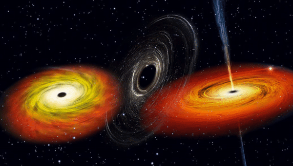 Так художник представил себе зародыш сверхмассивной черной дыры в Млечном Пути