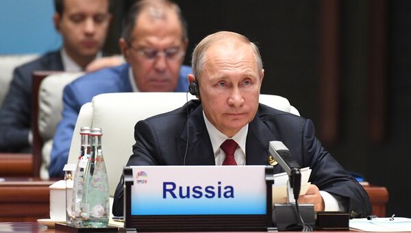 Президент РФ Владимир Путин во время встречи лидеров БРИКС. Архивное фото