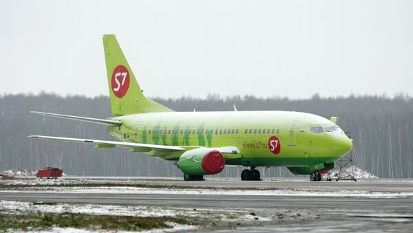 самолет авиакомпании S7 (Сибирь)