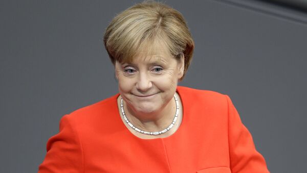 Выступление канцлера Германии Ангелы Меркель в рамках предвыборной кампании в городе Гейдельберге на юге Германии. Архивное фото