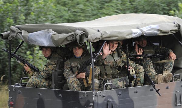 Грузинские военнослужащие в Южной Осетии