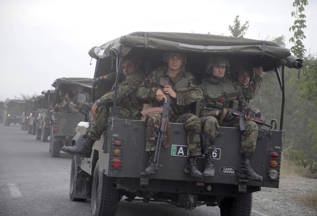 Грузинские военнослужащие в Южной Осетии