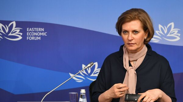 Глава Роспотребнадзора Анна Попова на Восточном экономическом форуме во Владивостоке