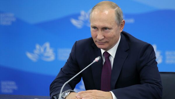 7 сентября 2017. Президент РФ Владимир Путин во время Восточного экономического форума во Владивостоке
