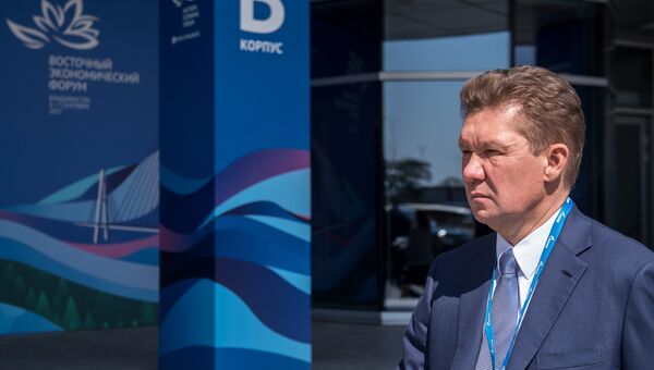 Председатель правления ПАО Газпром Алексей Миллер на Восточном экономическом форуме. 7 сентября 2017