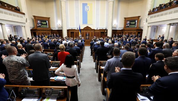 На заседании Верховной рады Украины в Киеве. Архивное фото