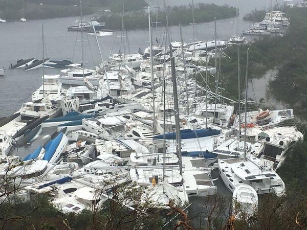 Последствия урагана Ирма в заливе Паракита, Виргинские острова