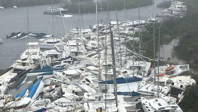 Последствия урагана Ирма в заливе Паракита, Виргинские острова