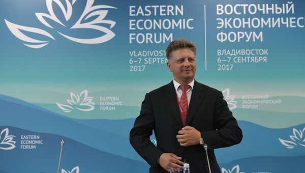 Министр транспорта РФ Максим Соколов на Восточном экономическом форуме. 7 сентября 2017